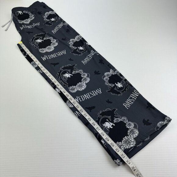 Wednesday Addams Pajama Pants XL Black Gray Halloween Sleepwear Mad Engine - Picture 7 of 9
